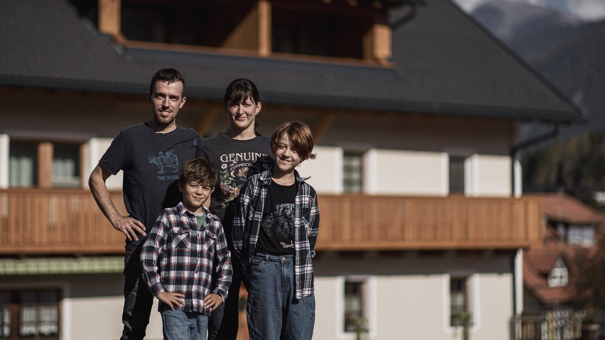 The host family - horizontal format - Obermairhof in Valdaora