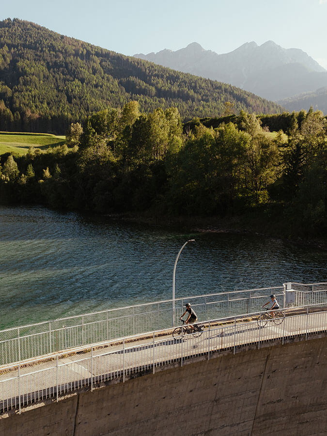 Escursione in bicicletta in estate - vista dall'alto - Obermairhof a Valdaora