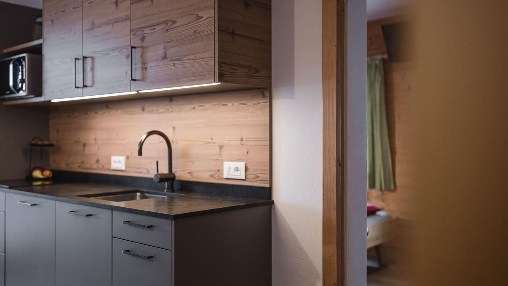 Holiday apartment - cooking - Obermairhof in Valdaora